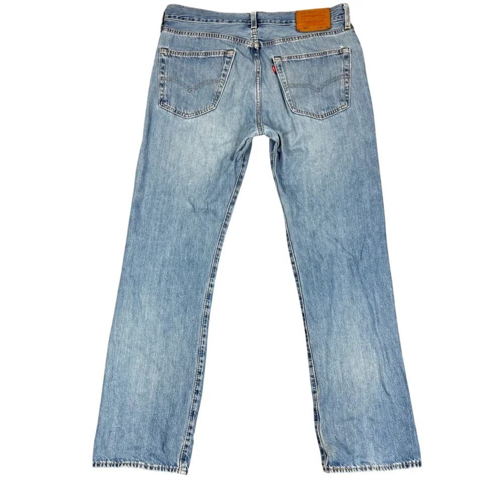 Levi's‎ Jeans Men 32x30 Blue 501 Original Fit Button Fly Light Wash Denim